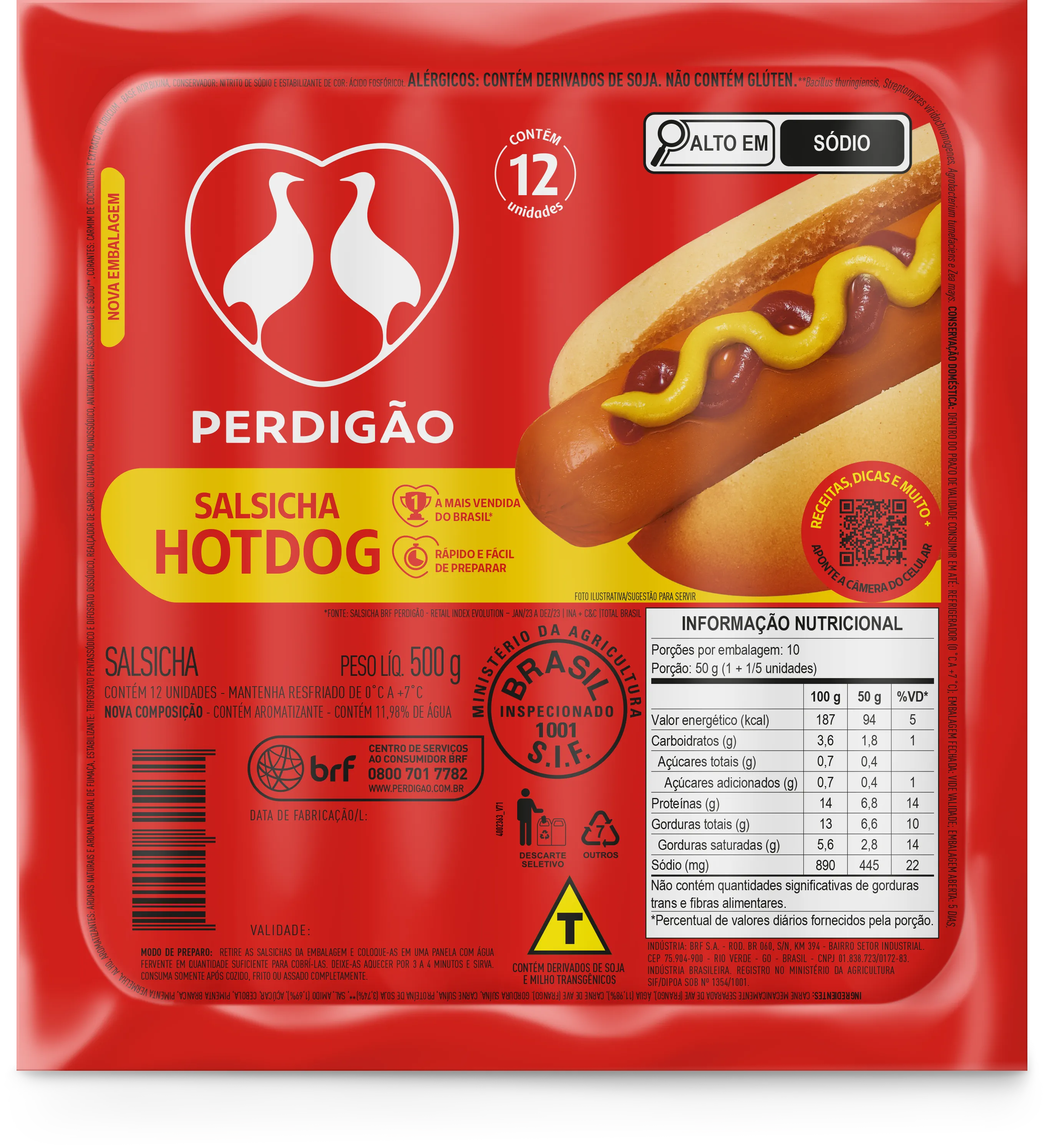 Salsicha Hot Dog 500g