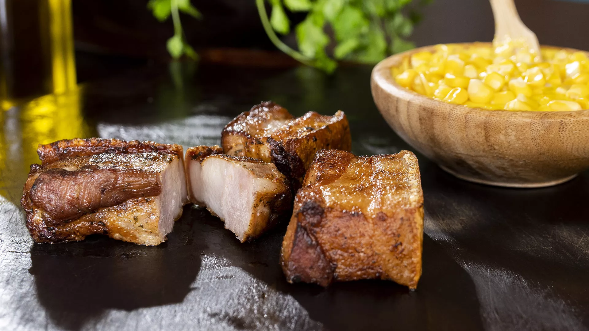 foto da receita Pancetta ao Toque de Limão com Creme de Milho