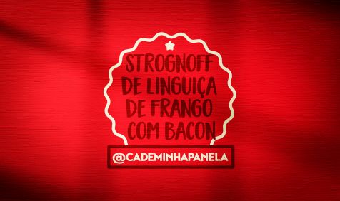 Strogonoff de linguiça de frango com bacon