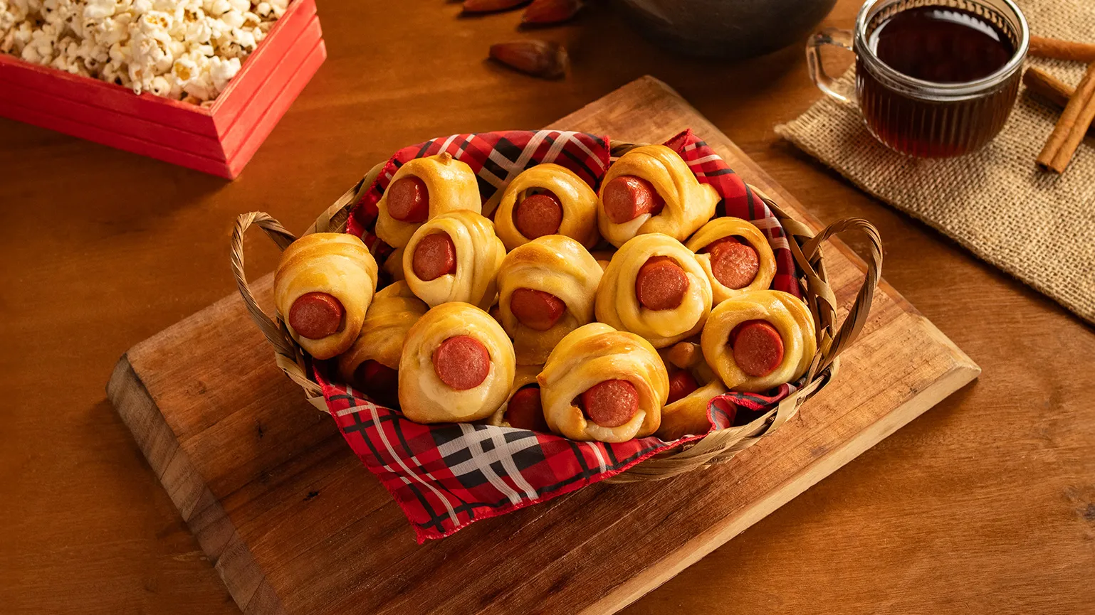 foto da receita Enroladinho de Salsicha com Queijo-manteiga