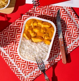 Strogonoff de frango e arroz branco 300g