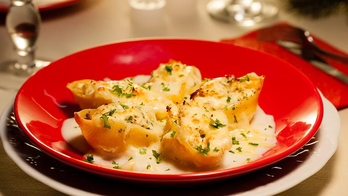 foto da receita Conchiglione com Chester Azeite e Ervas