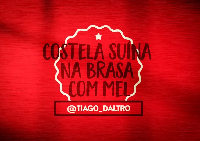 Costela suína na brasa Com Mel