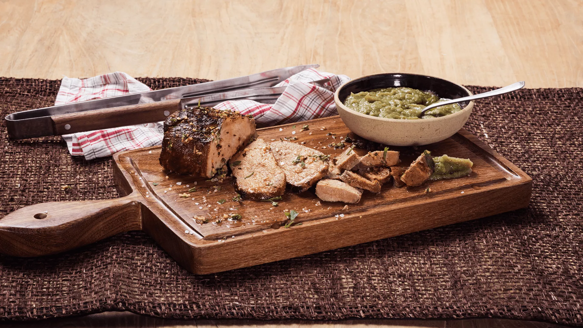 foto da receita Copa Lombo ao Chimichurri com Antepasto de Beringela