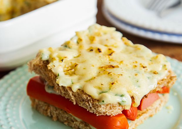 Torta de Pão de Forma com Creme de Palmito e Salsicha