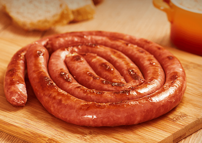 Linguiça Calabresa Enroladinha com Queijo Fundido