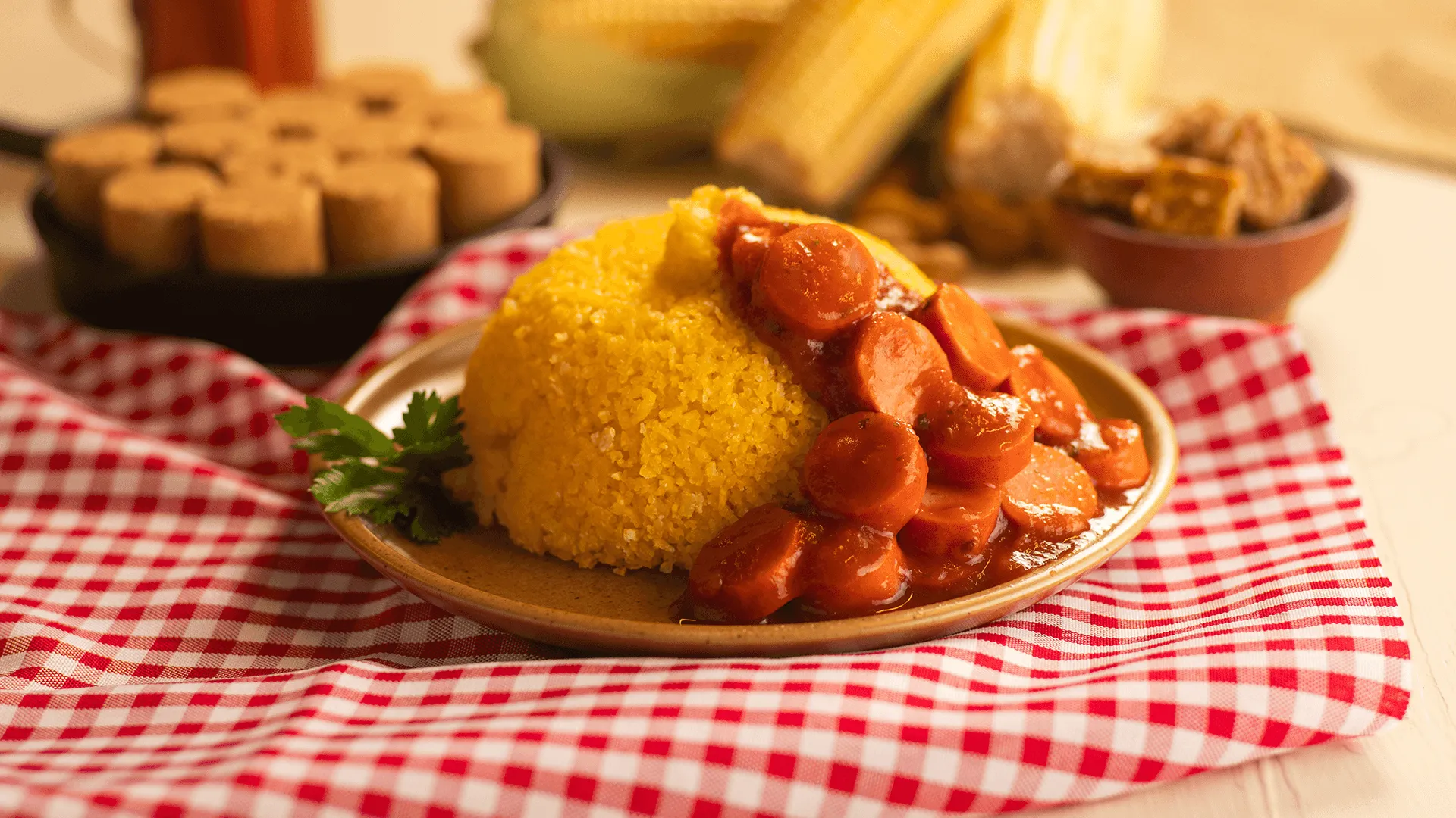 foto da receita Cuscuz no Micro-ondas com Molho de Tomate e Salsicha