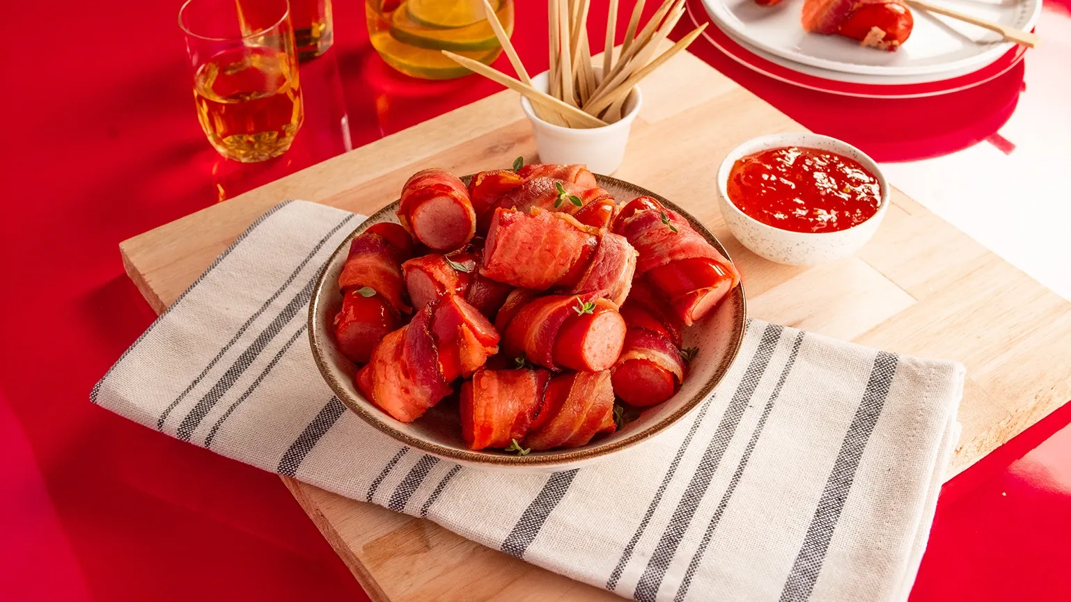 foto da receita Petisco de Salsicha com Bacon