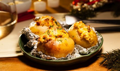 Batata Recheada com Peru Cremoso