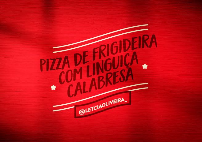 Pizza de Frigideira com Linguiça Calabresa