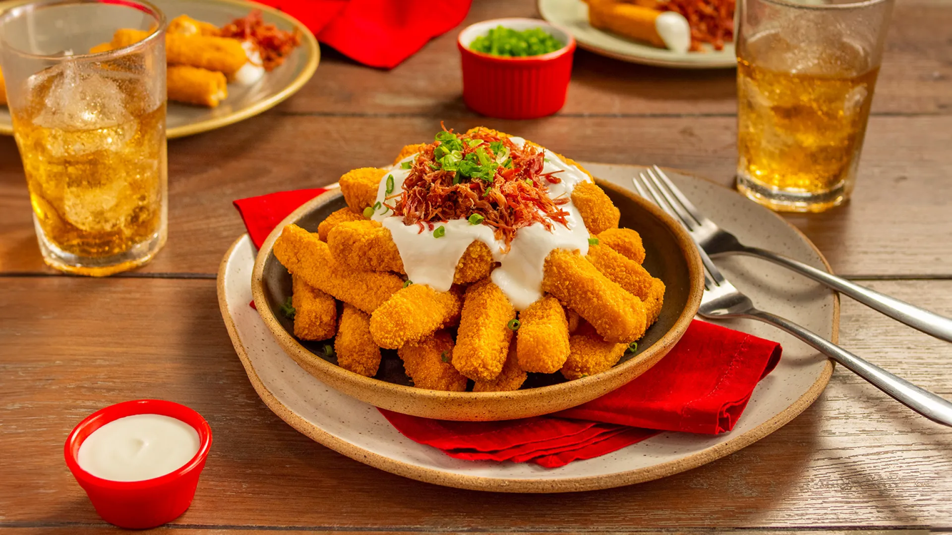 foto da receita Tirinhas de Frango com Sour Cream e Cebolinha