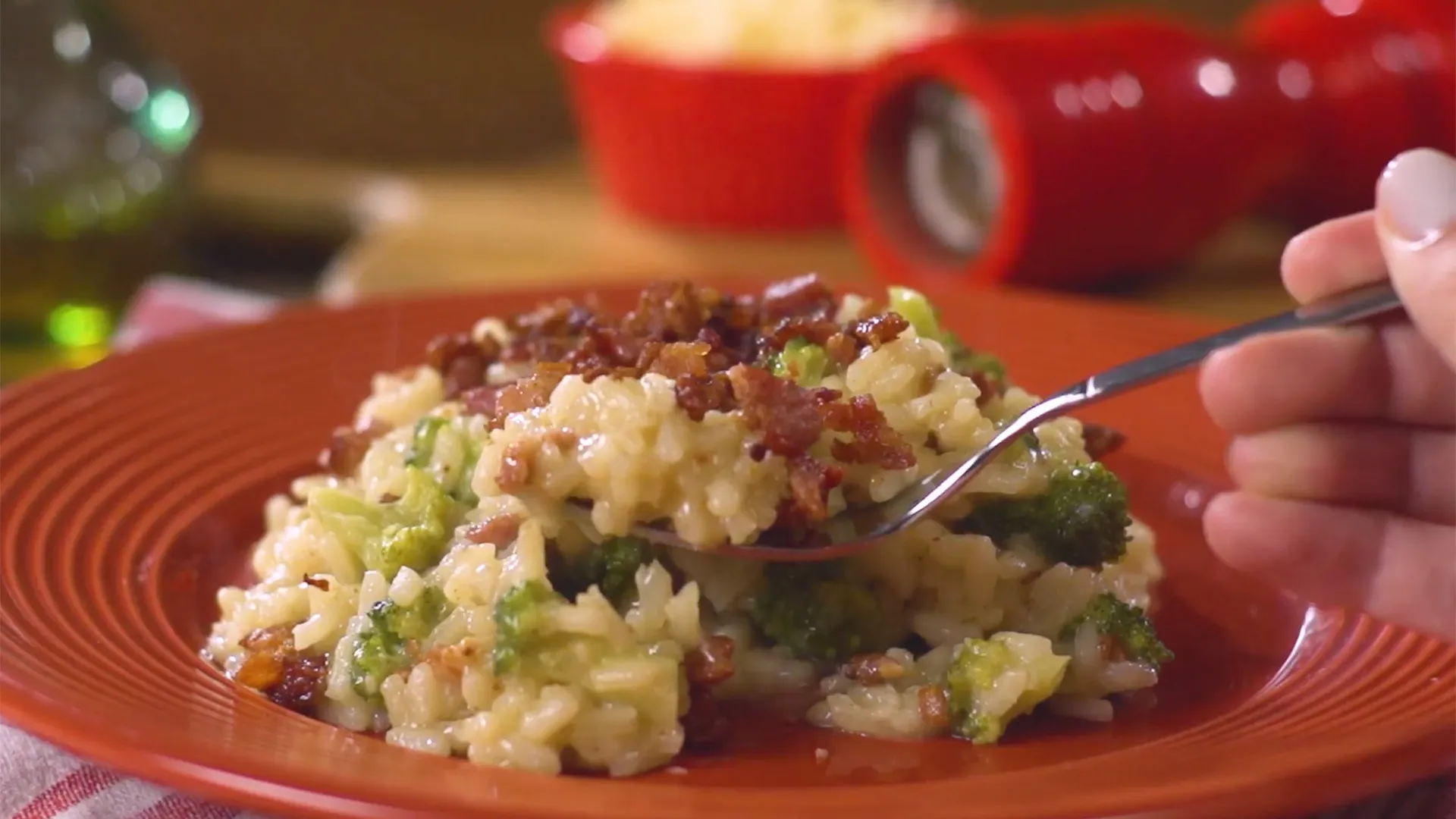 foto da receita Risoto de Brócolis, Queijo e Bacon