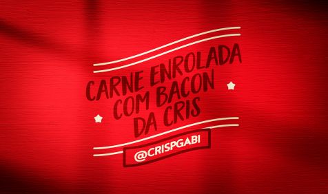 Carne enrolada com bacon da Cris