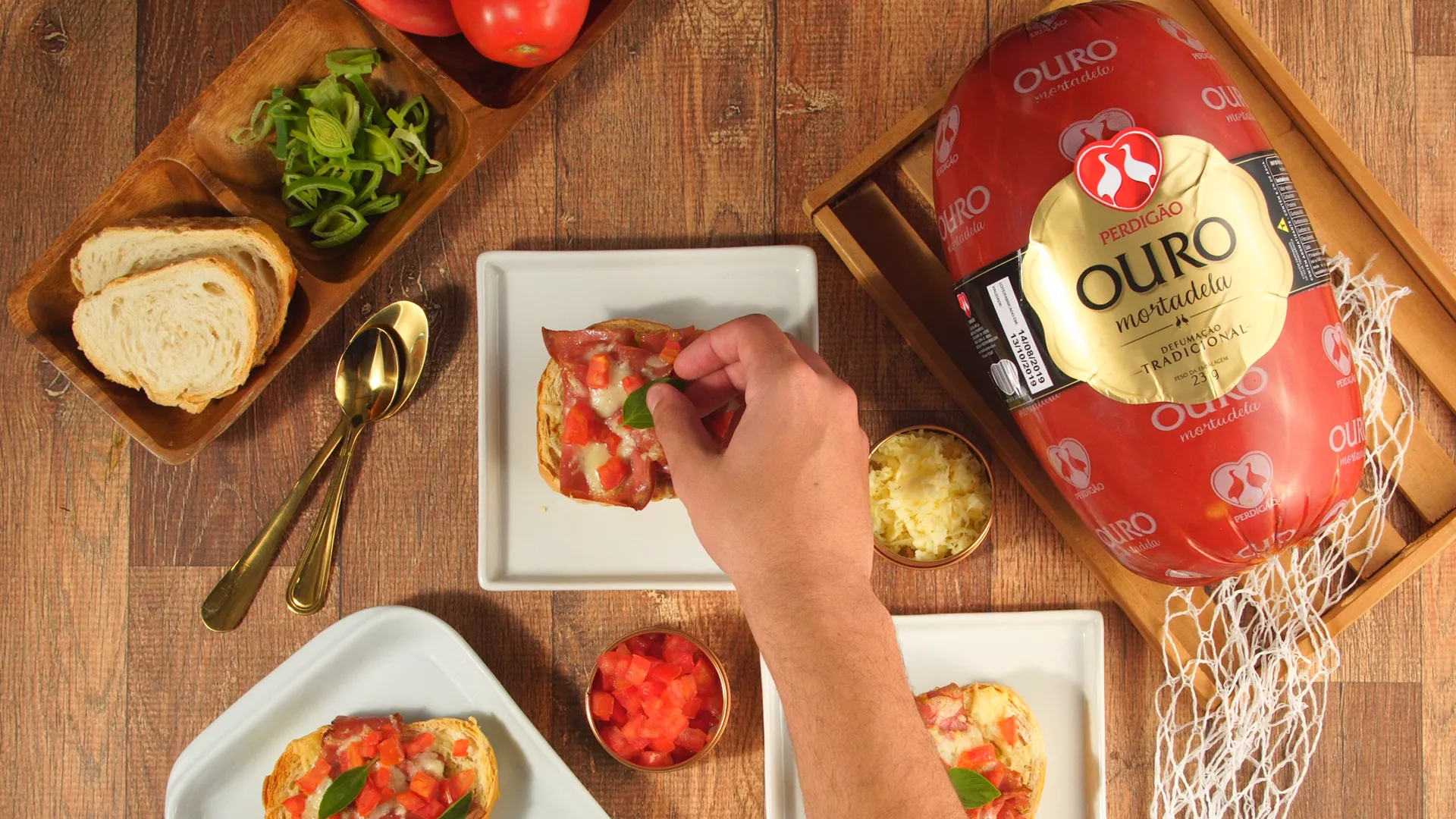 foto da receita Brusqueta de Mortadela