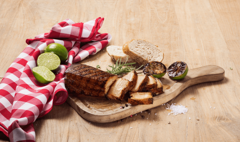 Pancetta Suína ao Toque de Limão com Mix de Legumes
