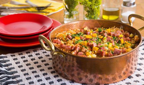 Arroz Carreteiro com Linguiça Calabresa