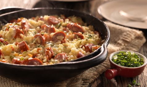 Arroz de Forno com Salsicha