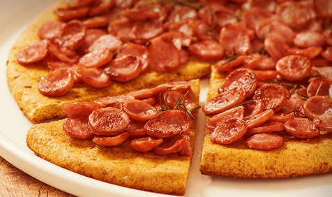 Crostini de Linguiça Calabresa Enroladinha